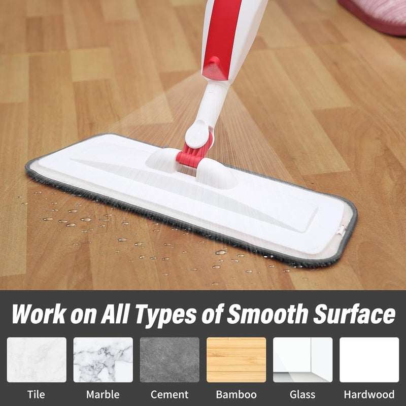 Panda Grip 16.5 inch Mop Pads Refills, 3 Pack Microfiber Reusable Replacement Mop Pads Flat Replacements Heads for Wet Or Dry Floor Cleaning and Scrubbing, Grey Cloth - Image 4